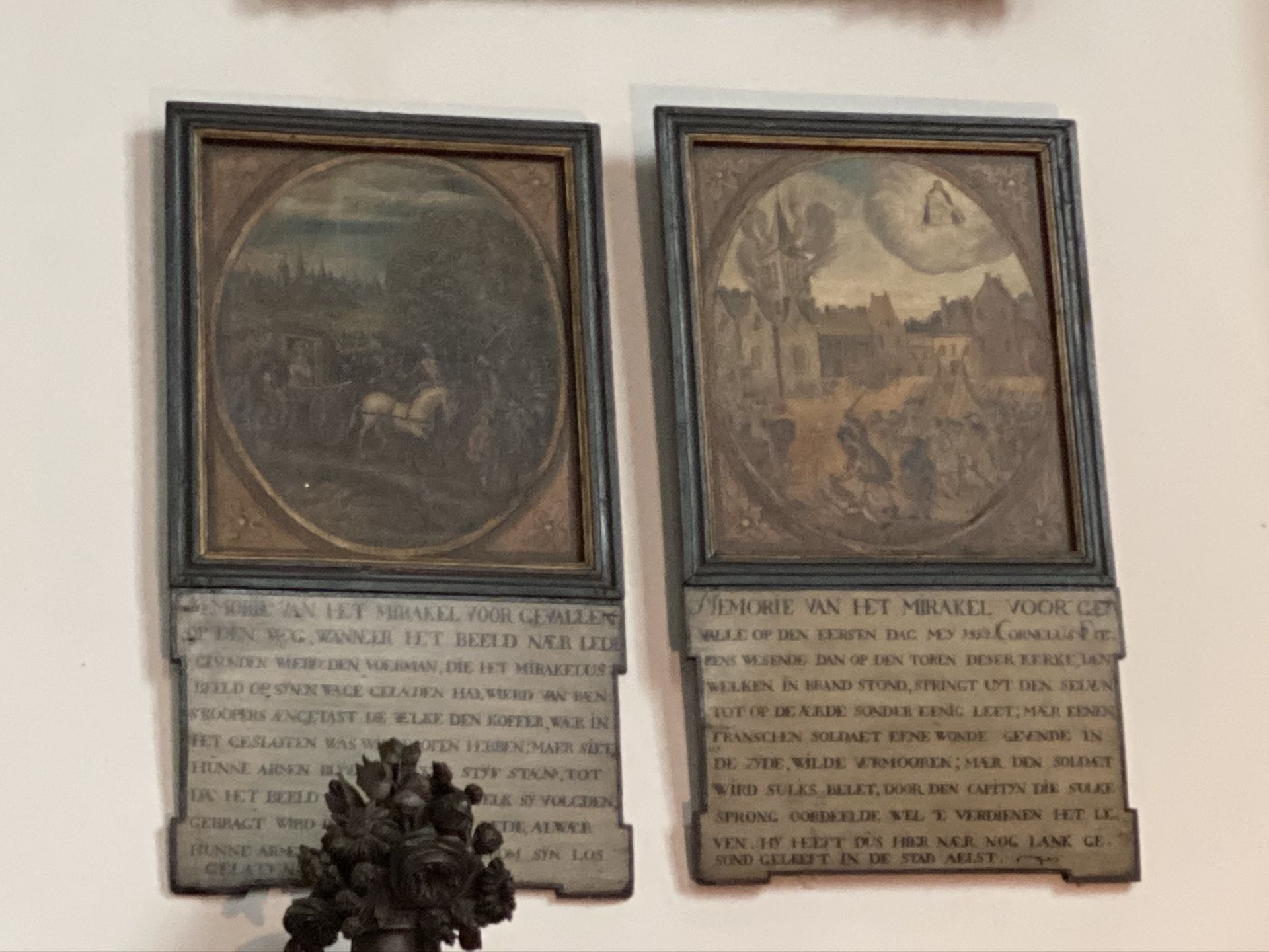 Kunstwerk in cortenstaal geïnspireerd op het mirakelschilderij van Lede