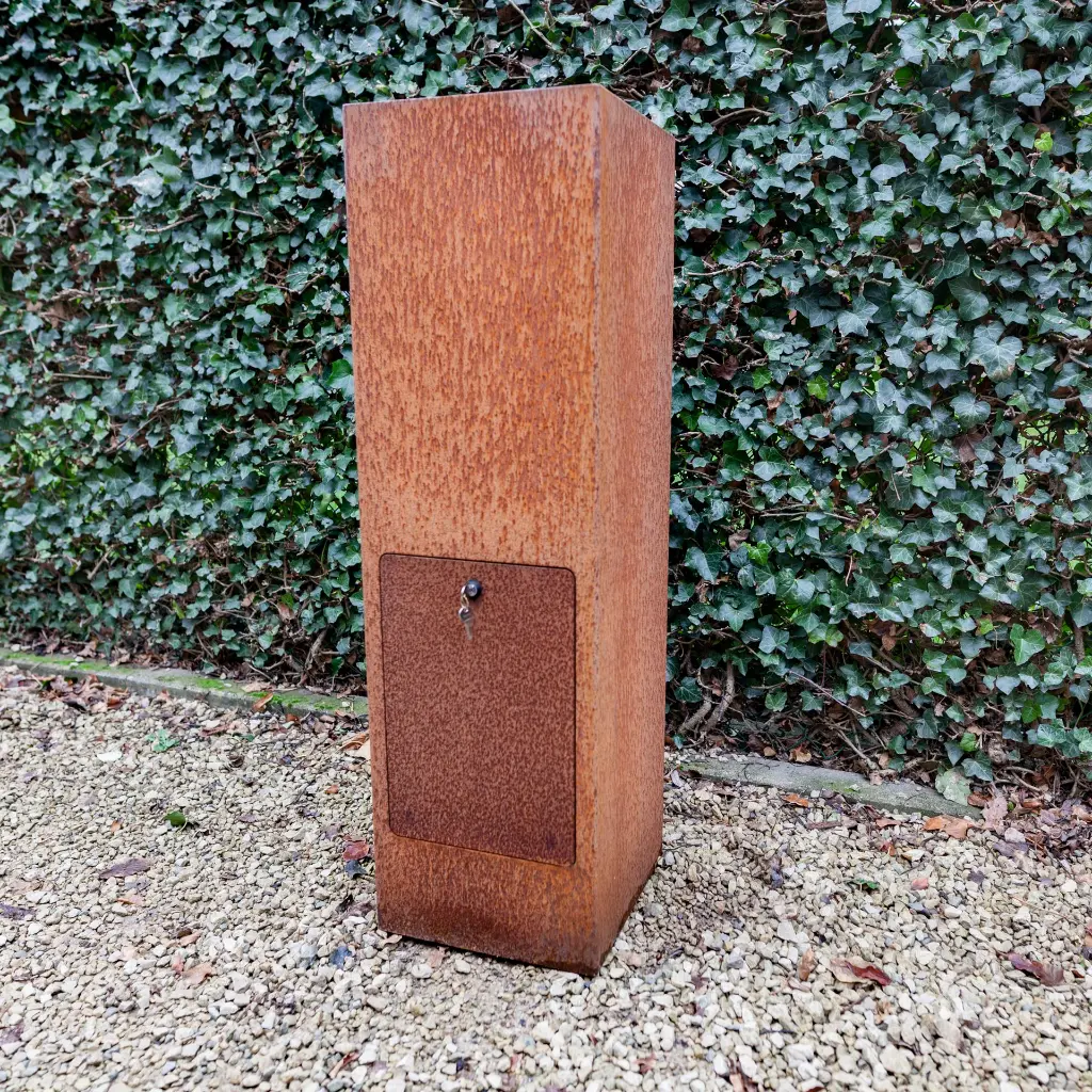 Brievenbus Straight pakvak cortenstaal 4.webp