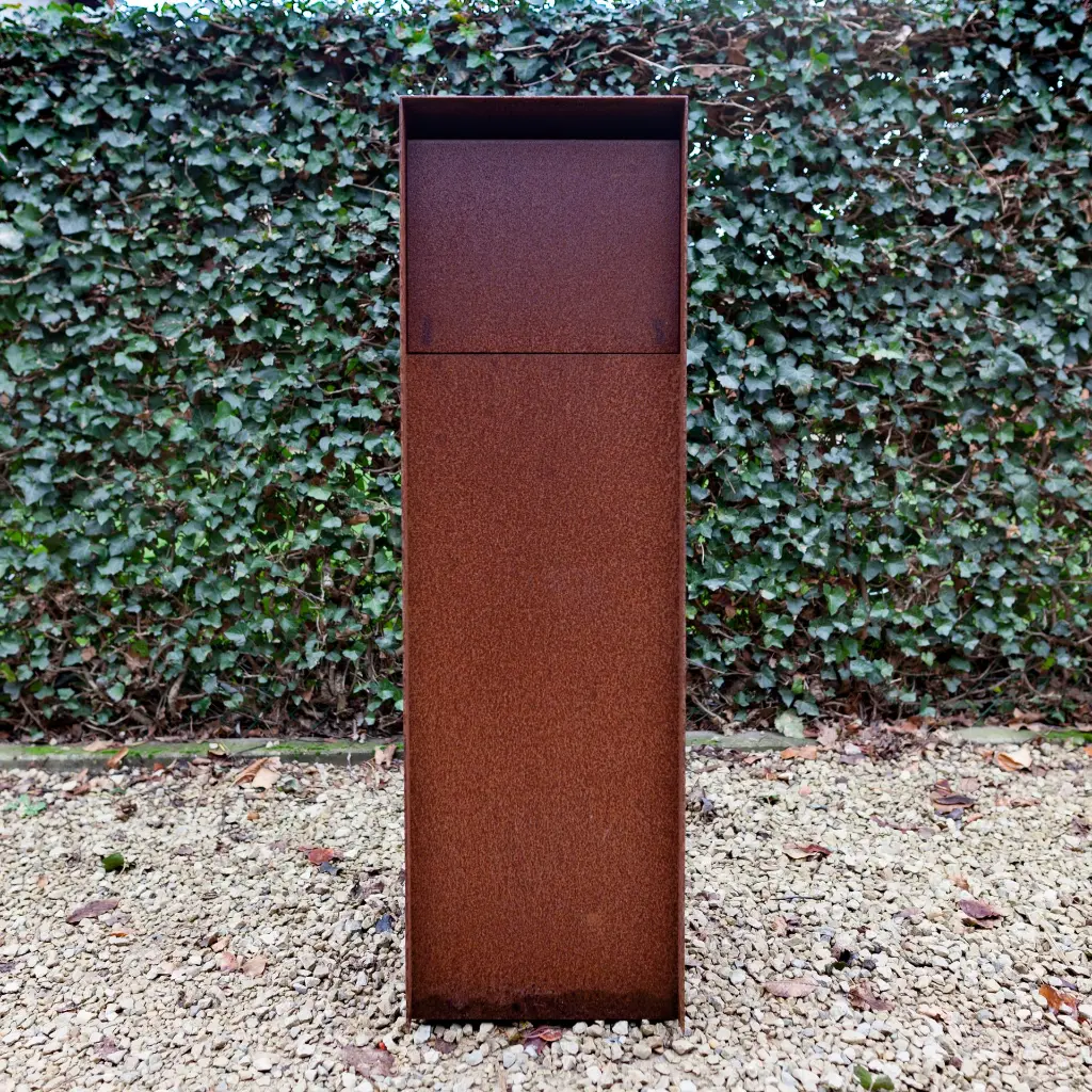 Brievenbus Straight pakvak cortenstaal 3.webp