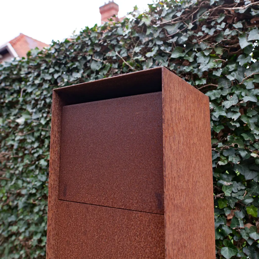 Brievenbus Straight pakvak cortenstaal 5.webp