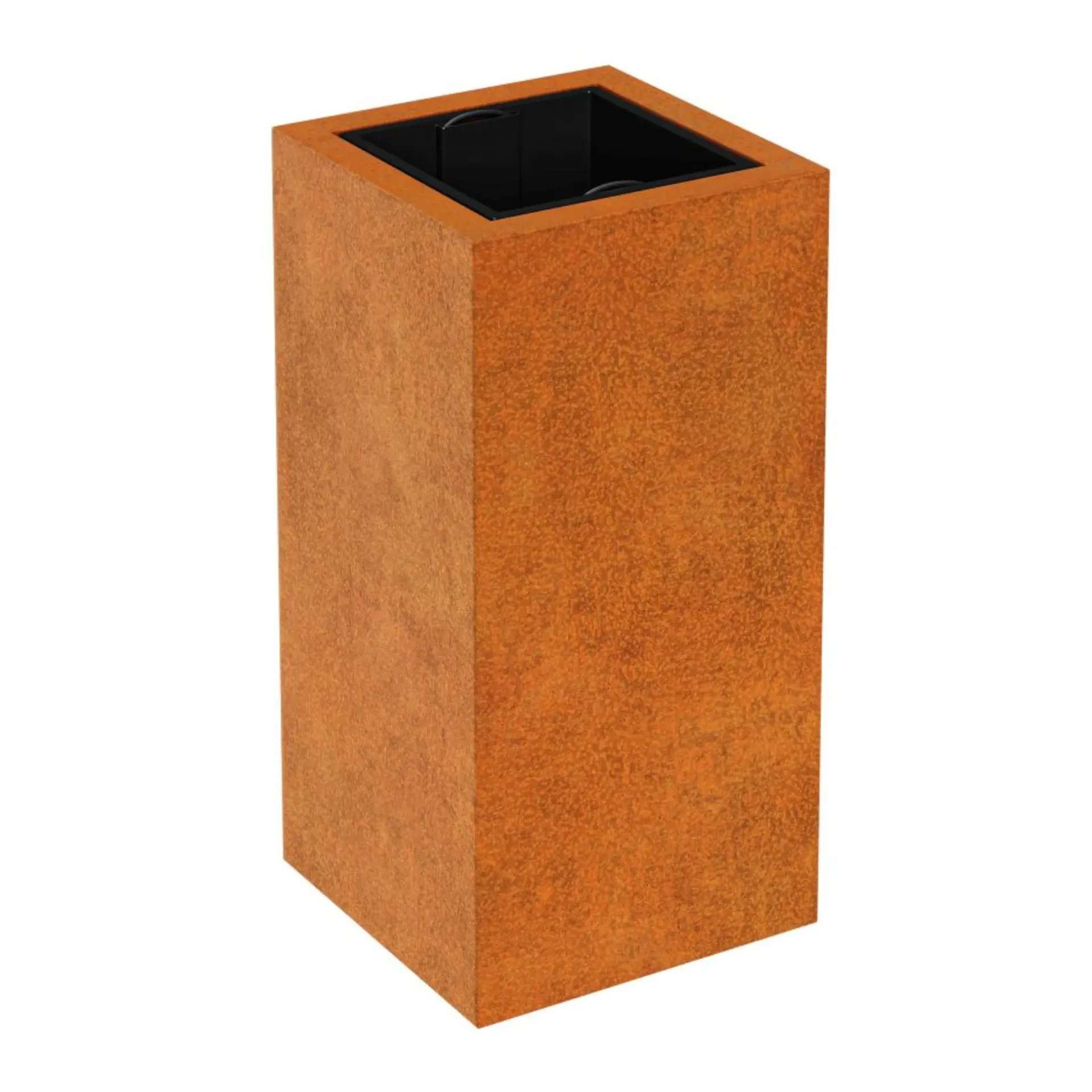 [DEPO 3] Bloembak DEPO : Rechthoekig en met uitneembare plastieken bakjes (L450 B450 H900)