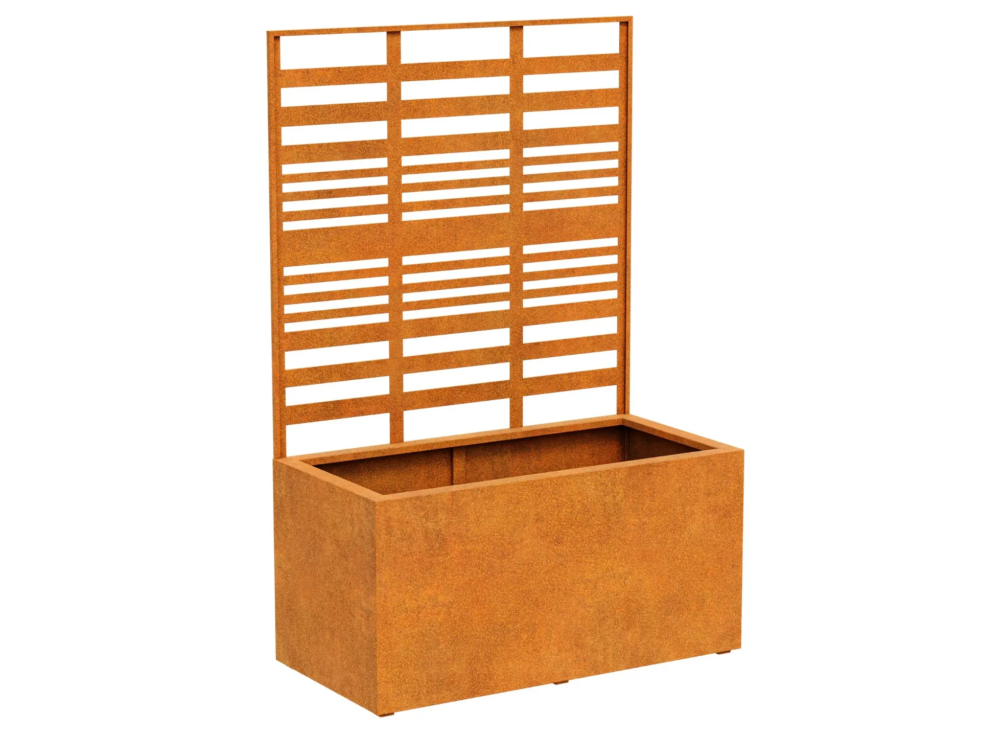 [COVERRA 1B] Lage bloembak COVERRA met klimop-rek (L1200 B600 H1800)