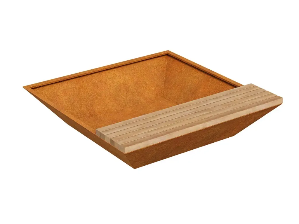 Zitbank bij bloembak BASTIDOR