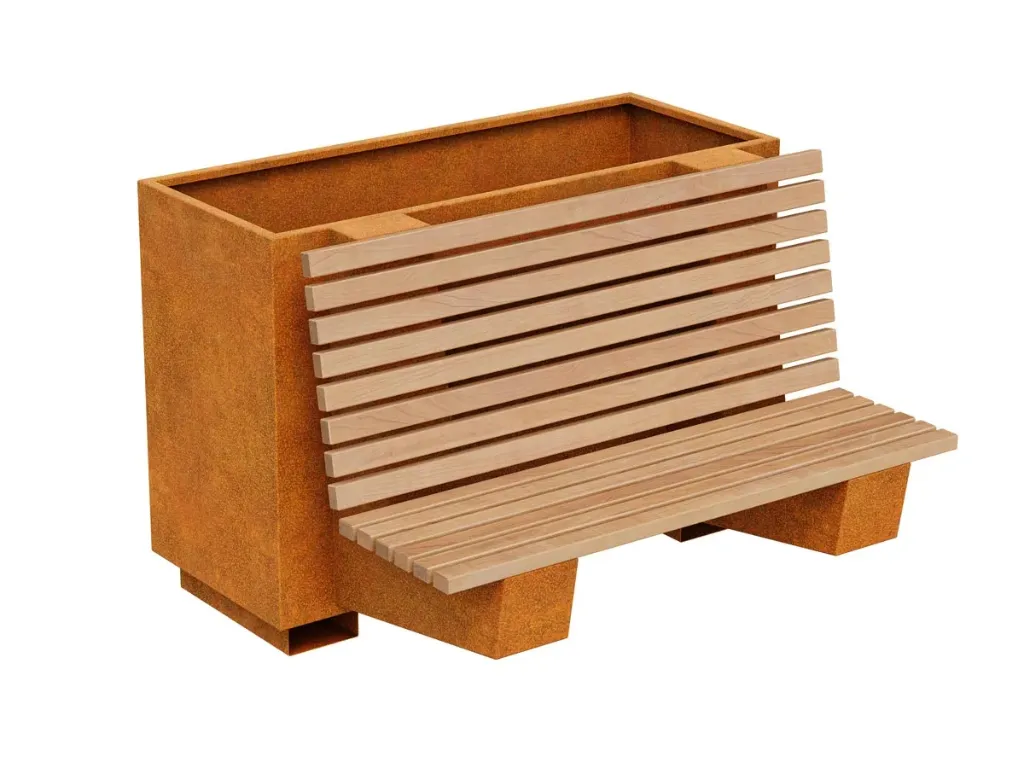 Combinatie van plantenbak en zitbank BASTIDOR 6