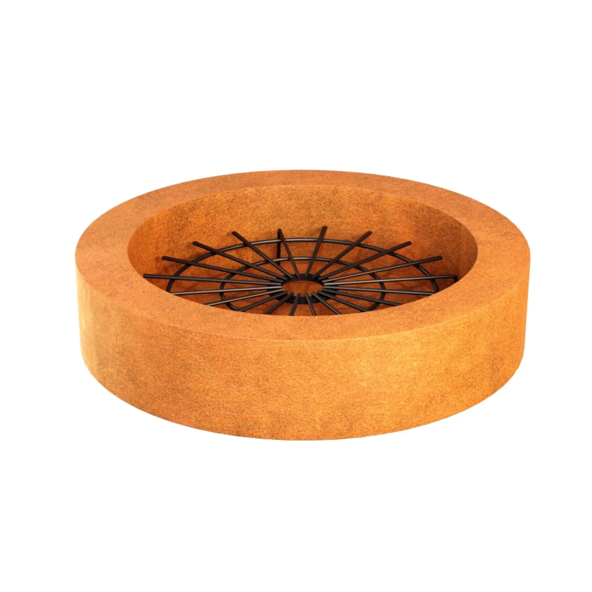 Ronde vuurplaats met smalle rand en rooster SOMBRERRO4