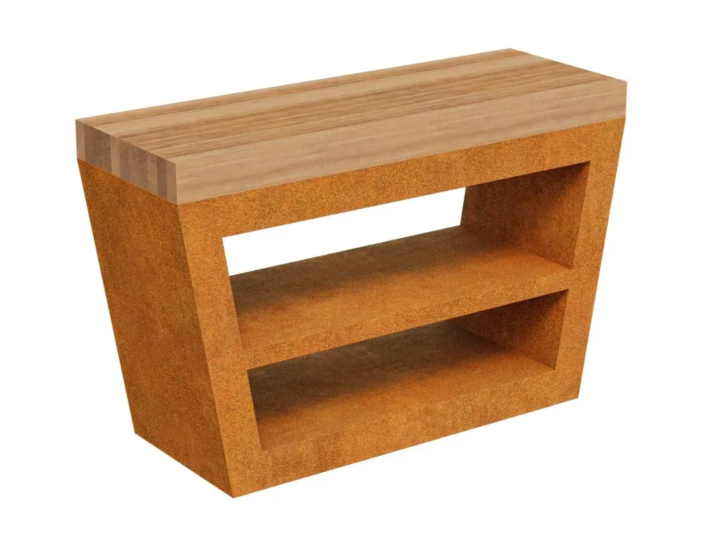 Trapeziumvormige tuintafel MESA2