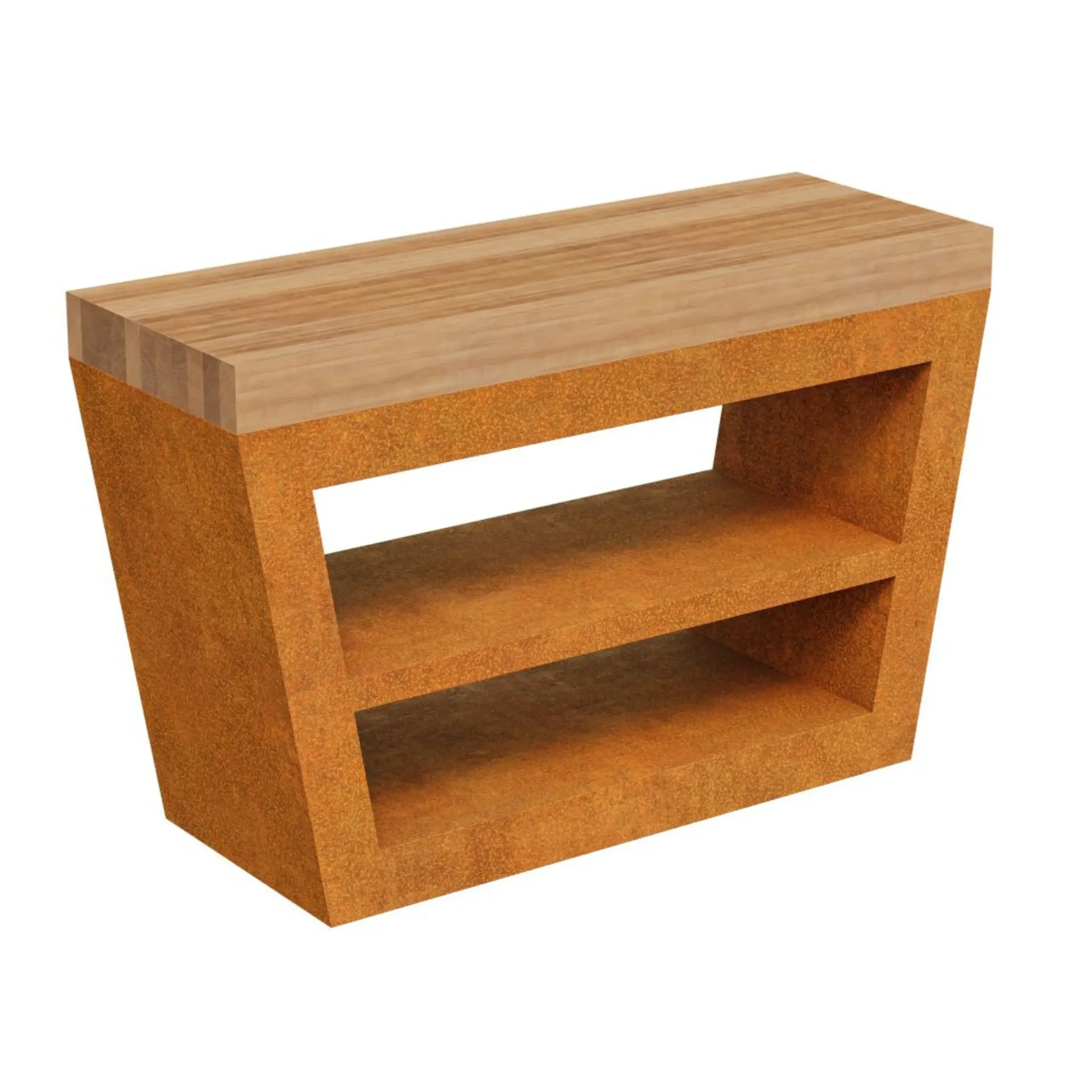 Trapeziumvormige tuintafel MESA2