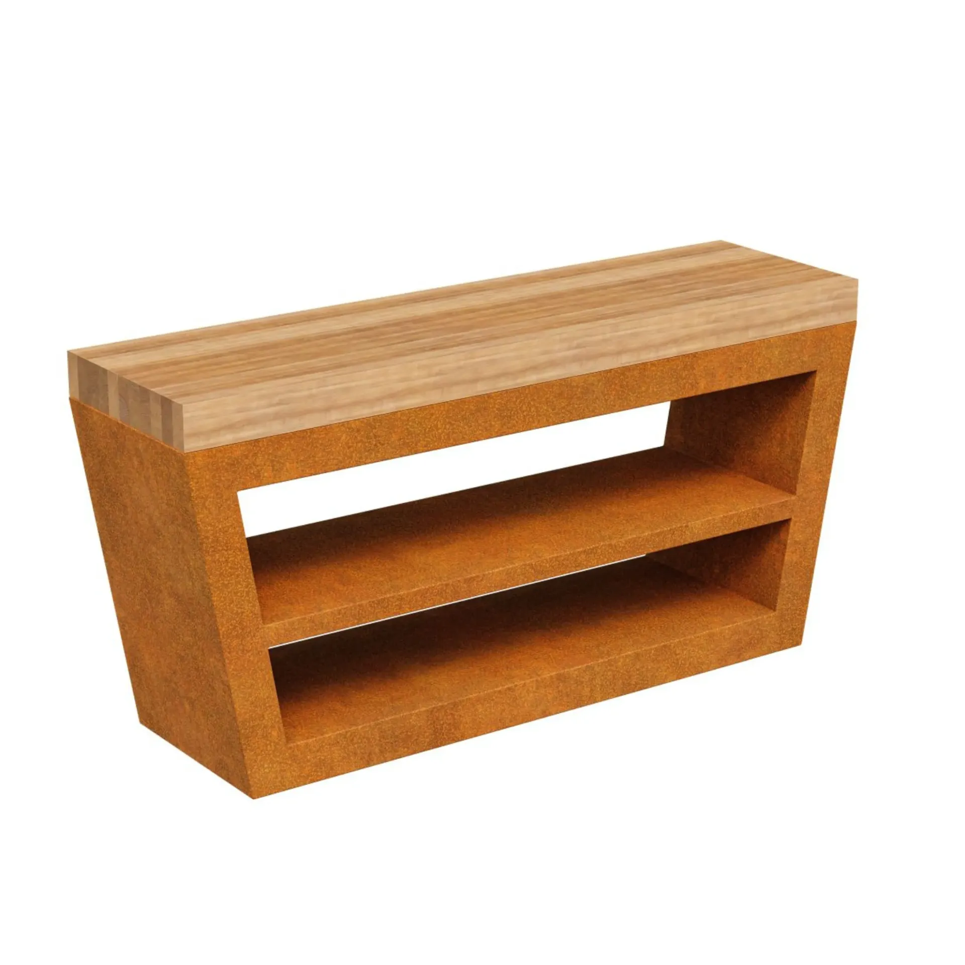 Grote trapeziumvormige tuintafel MESA4