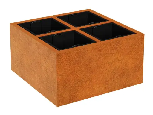 Bloembak DEPO IDE : Rechthoekig en met uitneembare plastieken bakjes